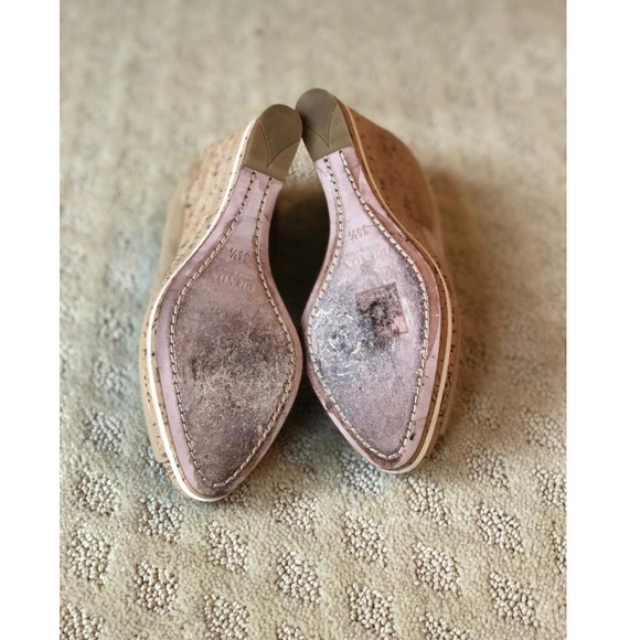 Prada Beige Patent Leather Wedge - Picture 7 of 8